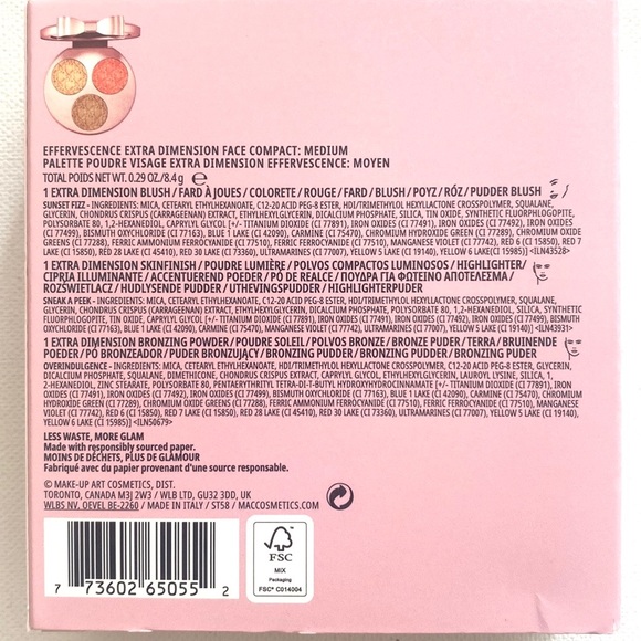 MAC 2022 Holiday Bubbles & Bows Extra Dimension Face Compact: Best Sellers, NIB - Picture 8 of 10